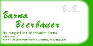 barna bierbauer business card